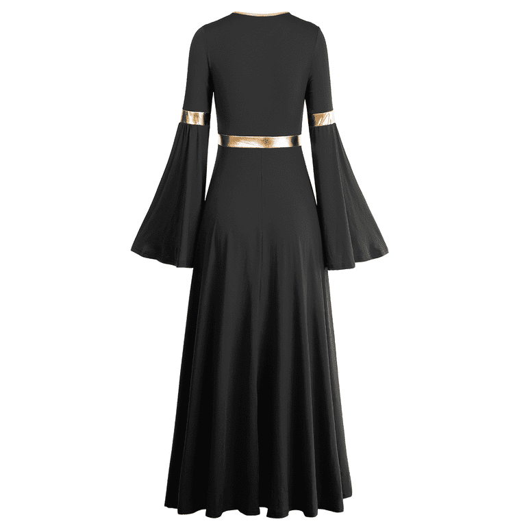 Black praise top dance dresses
