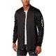 thumbnail image 1 of Jaywalker - Chaqueta bomber con dobladillo curvo para hombre, color negro, talla mediana Jaywalker Chaqueta de bombardero, 1 of 2