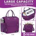 thumbnail image 3 of Purple Lunch Box for Women Insulated Lunch Bag Fits Bento Boxes, Snack and Foods, Ladies Lunch Tote Bag for Mother Mom Sister Friend Wife Her, 3 of 7