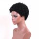 thumbnail image 4 of Peluca Unisex Africana Rizada Negra Rizada Rosa Diadema de Malla, 4 of 10