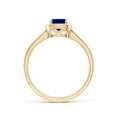 thumbnail image 2 of ANGARA Natural Cushion Blue Sapphire Ring with Diamond Halo in 14K Yellow Gold for Women (Size-4mm) | September Birthstone, Birthday, Anniversary, Jewelry Gift for Women | Natural Blue Sapphire Ring, 2 of 10