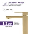 thumbnail image 2 of Enti Series Single Hole Single-Handle Vessel Bathroom Faucet in Brushed Brass, 2 of 6