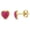 Pink, variant on Women's Pink Enamel Heart 14k Yellow Gold Stud Earrings