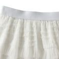 thumbnail image 2 of SWSMCLT Women's Ruffle Tutu Skirt Mesh Skirt Summer Bubble Skirt Pleated Chiffon Cute Aline Fashion Mid Thigh White X-Small-Large, 2 of 4