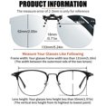 thumbnail image 6 of Joopin Polarized Clip On Sunglasses Over Eyeglasses for Men Women UV Protection(Mirrored Silver), 6 of 9