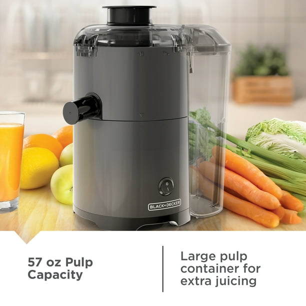 BLACK+DECKER 400W ジューサー Black+Decker 400W Compact Self-Cleaning Juice Extractor, Quiet