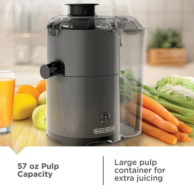 BLACK+DECKER 400W ジューサー Black+Decker 400W Compact Self-Cleaning Juice Extractor, Quiet