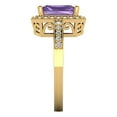 thumbnail image 3 of Clara Pucci 14K Yellow Gold Solid Gold Alexandrite Halo Anniversary Ring for Women - 2.78 cttw Emerald Cut, 3 of 8
