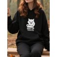 thumbnail image 3 of Black Cat Hoodie Funny Graphic Pullover Cute Unisex Sweatshirt for Men and Women Casual Streetwear Gift for Cat Lovers, 3 of 5