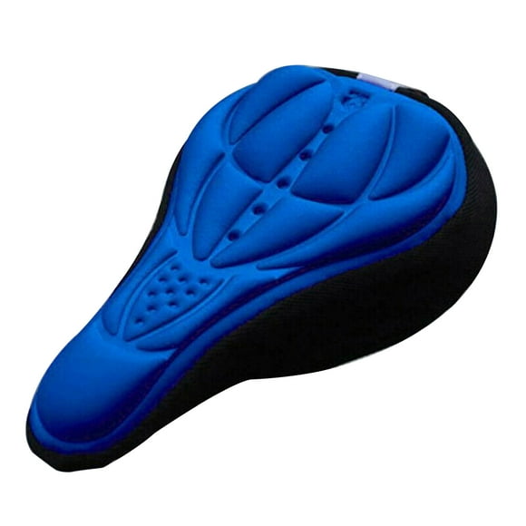 Yeacher Bike 3D Saddle Seat Cover Bike Breathable Soft Comfort Pad Padded Cushion (Blue)