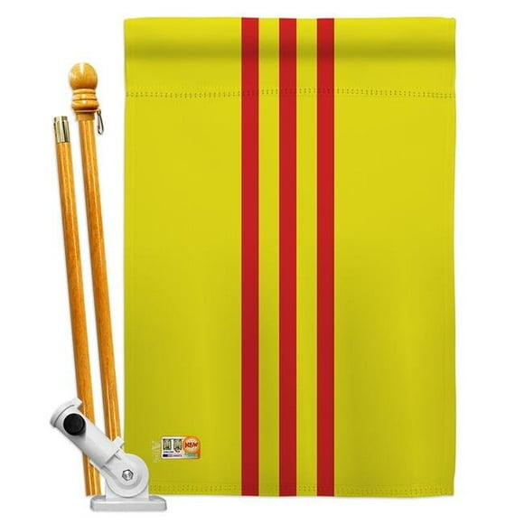 Americana Home & Garden AA-CY-HS-140254-IP-BO-D-US18-AG 28 x 40 in. Vietnam - South Flags of the World Nationality Impressions Decorative Vertical Double Sided House Flag Set & Pole Bracket Hardware F