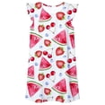 thumbnail image 1 of MIASHUI Chemises de Nuit pour Filles Tout-Petits Pyjamas pour Enfants Robe de Princesse Vêtements de Nuit, Rouge, 3-4 Ans, 1 of 2