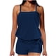 thumbnail image 1 of Trajes de baño tankini qucoqpe para mujer, trajes de baño de dos piezas lisos, trajes de baño holgados en liquidación, 1 of 1