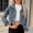 Blue, variant on Women Slim Short Long Sleeve Casual Trendy Solid Color Washed Denim Jacket Top Women's Coat Womens Jackets Casual Casual Outdoor Jacket Women Jackets for Women Work Casual Thin Wool Jacket Women