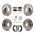 thumbnail image 1 of Transit Auto Front Rear Disc Brake Rotors Semi-Metallic Pads and Drum Kit (7Pc) for Car Honda Civic K8S-102167, 1 of 11