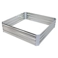 thumbnail image 1 of Sunnydaze Galvanized Square Raised Garden Bed - 4' x 4' x 1' - Silver, 1 of 8