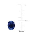 thumbnail image 2 of 5.90 Carat (Ctw) Lab-Created Blue Sapphire Oval Stud Earrings in Sterling Silver for Women, 2 of 5