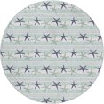 thumbnail image 2 of Addison Rugs Dream Shag Premium Machine Washable Transitional Starfish Seaglass Round Rug, 8' x 8', 2 of 8