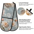 thumbnail image 2 of Yayeee Double Oven Mitt Kitchen Heat Resistant Baking 35" x7" Quilted Glove, Whimsical Rose, 2 of 6