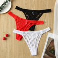 thumbnail image 3 of TISHITA 3 Pcs Strings pour Femmes Transparents Taille Basse Ensemble Respirant en Maille L L, 3 of 8