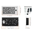 thumbnail image 4 of VEVOR Register Booster Fan, Quiet Vent Booster Fan Fits 6 x 12 inch Holes, with Remote Control and Thermostat Control, Adjustable Speed for Heating Cooling Smart Vent, White, 4 of 9