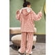 thumbnail image 4 of Conjunto de ropa de dormir de terciopelo Coral grueso para mujer, pijama de franela de felpa, ropa de casa de dibujos animados para niñas lindas, conjunto de aislamiento, Invierno, 4 of 5