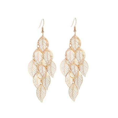 

Dangle Earrings For Women And Girls Gold Chandelier Earrings Boho Leaf Earrings