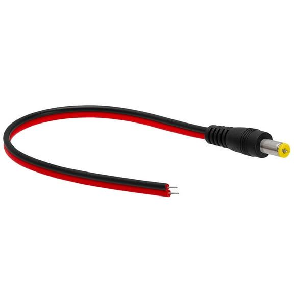 Cmple - CCTV Male Power Lead Cable Connector for Security Cameras