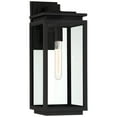 thumbnail image 2 of Possini Euro Design Modern Outdoor Wall Light Fixture Matte Black 18" Clear Glass for Post Exterior Barn Deck House Porch Yard, 2 of 8