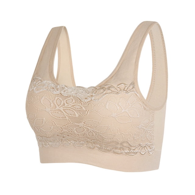 Timegard Wireless Bras for Women Full Support Solid Color Breathable Comfort Bras Push up Underwear