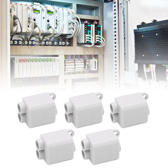 Conector de cable de cableado rápido, conector de alambre de alambre de división rápida de retardante de 5 piezas 1 en 2 fuera de tornillo doble para luz de techo