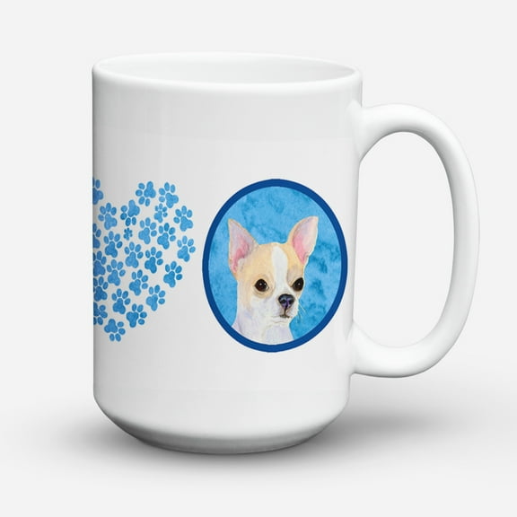 Carolines Treasures SS4749-BU-CM15 Blue Chihuahua Coffee Mug 15 oz 15 ounce multicolor