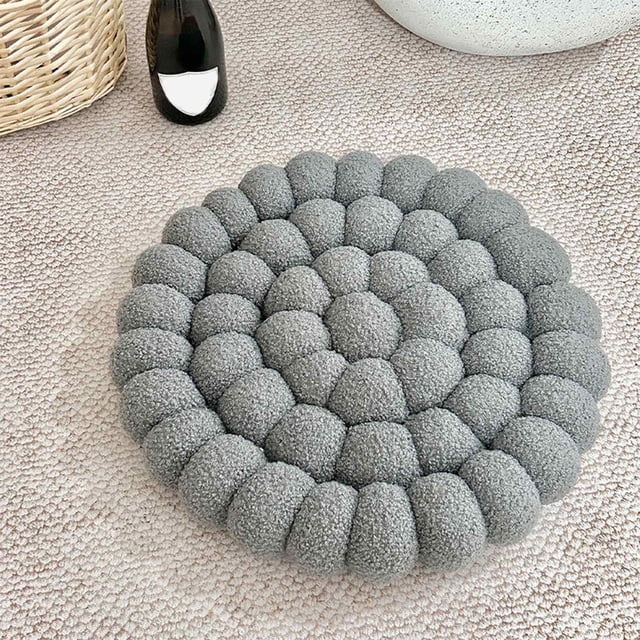 Fiudx Cojín de Suelo de Lino y Algodón, Suave y Cómodo, con Recuperación Rápida, Multiusos, Ideal para Sala de Estar, Oficina y Dormitorio, Ideal para Meditación, 40 X 40 Cm.