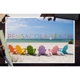 thumbnail image 2 of Pensacola Beach, Florida, Colorful Beach Chairs (12x18 Wall Art Poster, Room Decor), 2 of 3