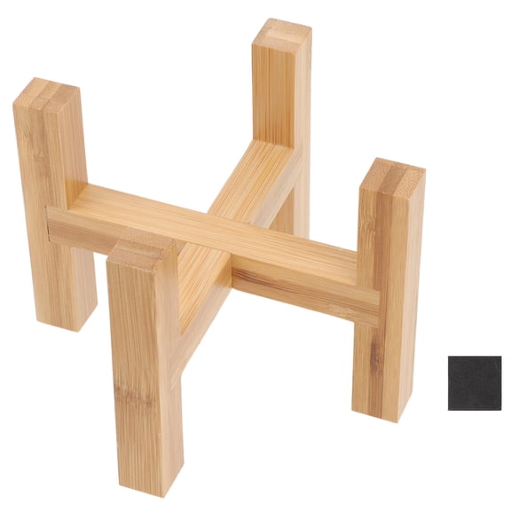 DEEPCRAFF 1 Set Khaki Wood Flower Pot Stand Cross-Shaped Plant Holder for and Craft Display Decor