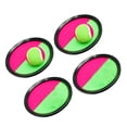 thumbnail image 3 of MasteelfCA 6pcs 19cm Outdoor Sticky Ball Racket Beach Playing Toy Throw Catch Ball for Kids Children (4pcs Black Racket, 2pcs Ball), 3 of 4