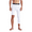 White-L, variant on 3/4 One Leg Tights Basketball Capri Compression Training Pants Athletic Gym Base Layer Single Leg Tights