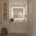 thumbnail image 4 of GODCHAR 32"x32" LED Bathroom Mirror, 24V Pro Backlit & Frontlit Vanity Mirror, UL Certified Anti-Fog Dimmable, 4 of 15