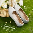 thumbnail image 6 of DREAM PAIRS Kids Girls Flat Shoes Fashion Comfort Dress Shoes Princess Slip On Wedding Shoes MUY-SHINE WHITE/SUEDE Size 11, 6 of 6