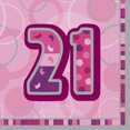 thumbnail image 1 of Unique Party Paper Glitz 21st Birthday Napkins (Pack of 16), 1 of 2