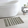 thumbnail image 3 of Mineral Spring Spa Luxe Stripe Polyester Tufted Bath Rug, Graphite Gray, 20" x 32", 3 of 6