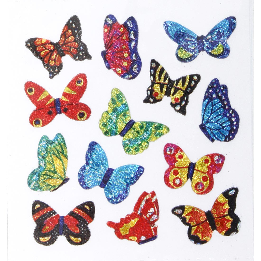 100 Assorted Glittery Dotted Butterfly Motifs 4 Card Crafts Sewing Embroidery 