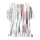 thumbnail image 5 of Puntoco Liquidación de blusas cortas para mujer, blusa de manga corta con estampado de moda para mujer, camiseta de cuello redondo, 5 of 5
