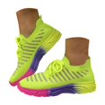 thumbnail image 2 of NOKIO Men's Walking Shoes Summer Non-S𝗅ip Tennis Running Shoes Fashion Colorful 𝖫a𝖼e Up Sneakers Lightweight Breathable Knit Sport Shoes Soft Cushion Sole We𝖽ge Shoes for Training Jogging, 2 of 9