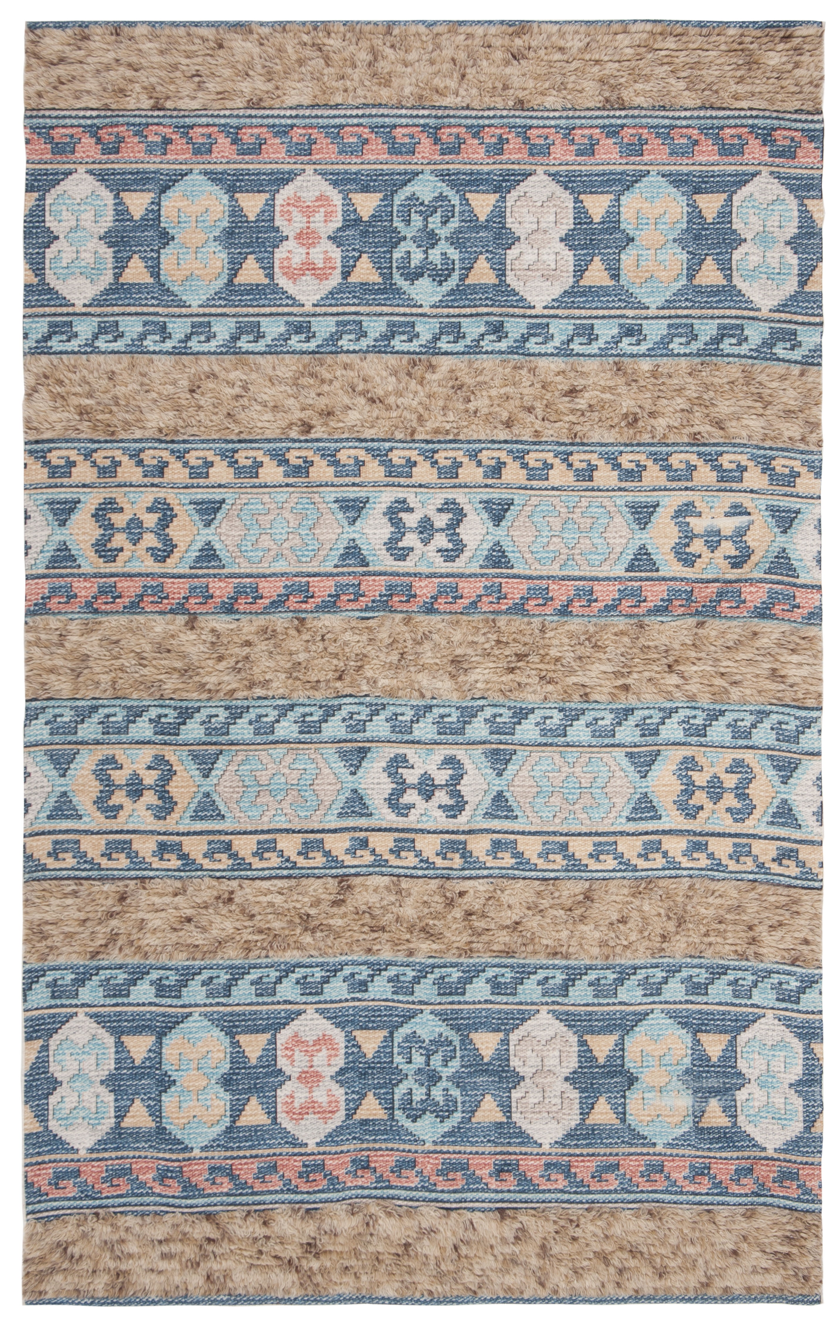 Safavieh Handmade Saffron Liliya Modern Tribal Cotton Rug 4' x 6' 4' x 6' Indoor