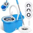 thumbnail image 7 of 360° Spinning Mop Bucket System with 3 Microfiber Mop Replacement Heads, 7 of 7