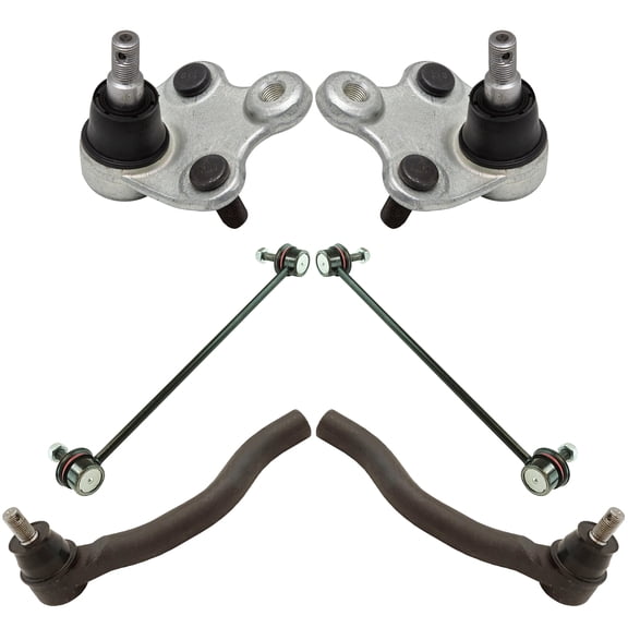 TRQ 6pc Steering Suspension Kit Lower Ball Joints Sway Bar End Links Tie Rods PSA65050