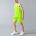 thumbnail image 4 of Toddler Baby Summer Outfits Comfy Casual Sleeveless Round Neck Tank Tops + Shorts Boys Girls 2 Pieces Workout Active Set Green 2-3 Years, 4 of 9