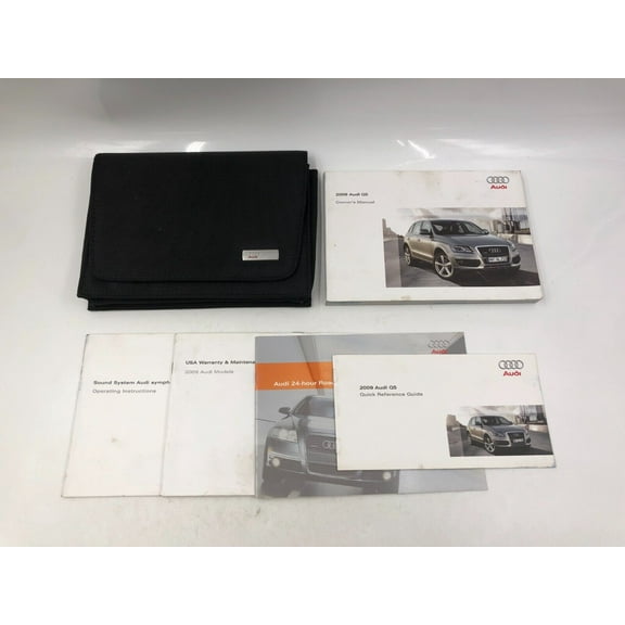2009 Audi Q5 Owners Manual Set with Case OEM F01B06077