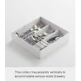 thumbnail image 2 of Yamazaki Home Cutlery Organizer - Three Styles, White, ABS Plastic, Expandable II, Adjustable, Expandable, No Assembly, 2 of 5
